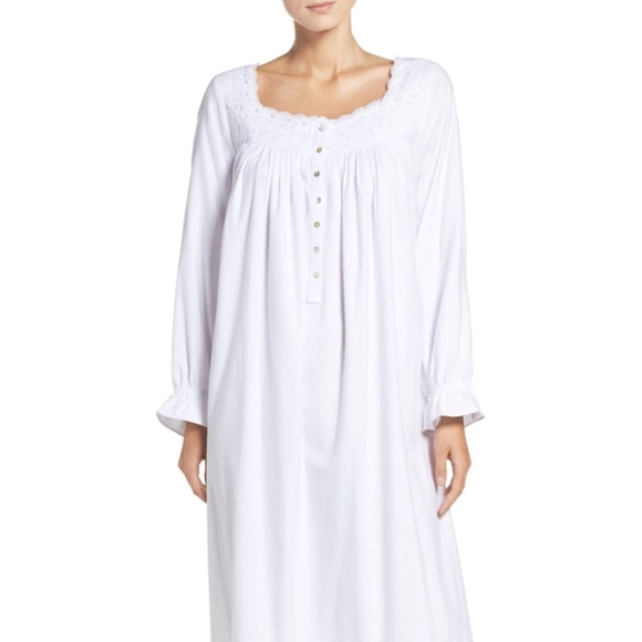 long sleeve flannel nightgown
